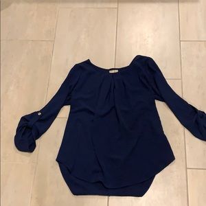 Navy Stitch Fix blouse.